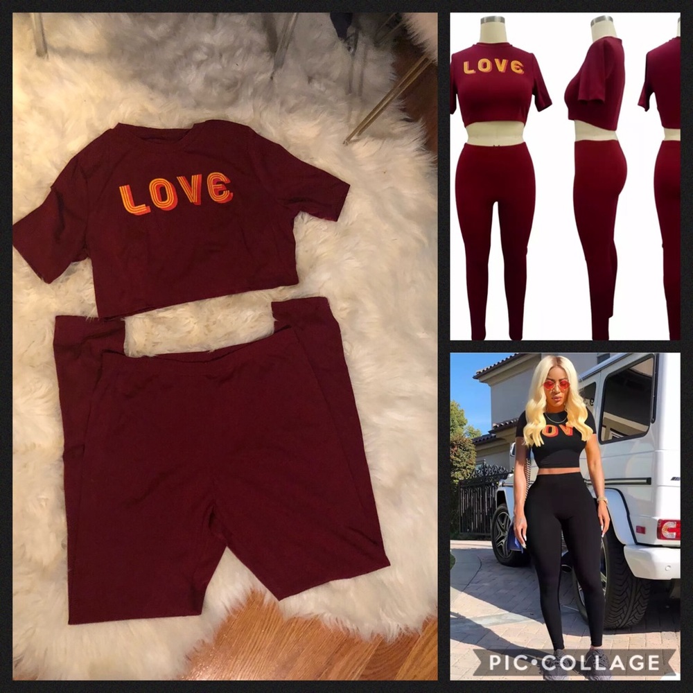 Two piece crop top set